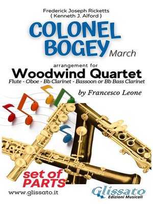 cover image of Colonel Bogey-- Woodwind Quartet (parts)